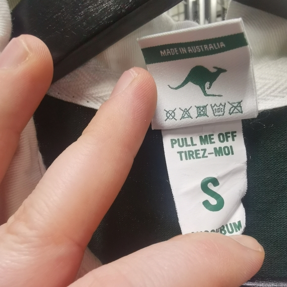 🆕💎 Rare Men's Aussiebum Short Sleeve Rugby Shirt Size Small Made In Australia - Picture 3 of 5